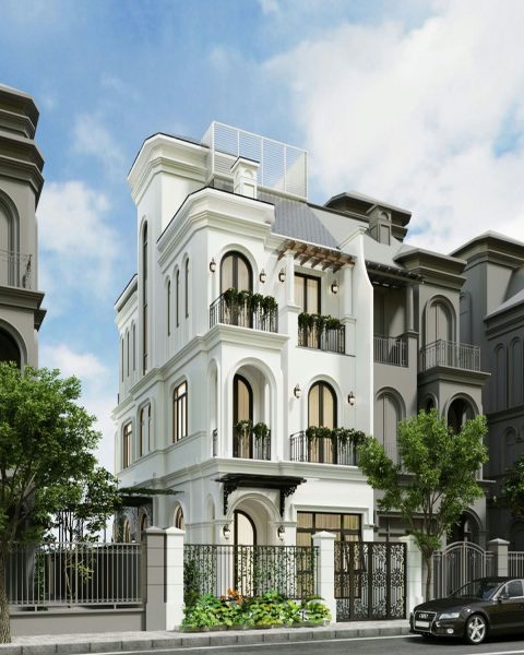 01Thiết kế ngoại thất biệt thự Sao Biển 17-26 – Chị Kim Anh