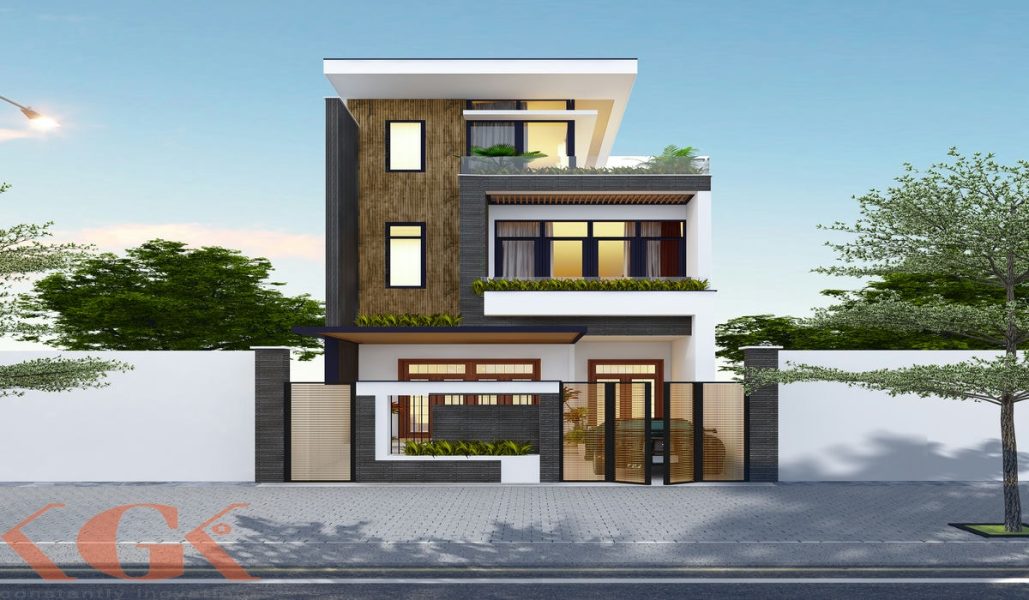 Thiết kế ngoại thất nhà phố Cô Mùi