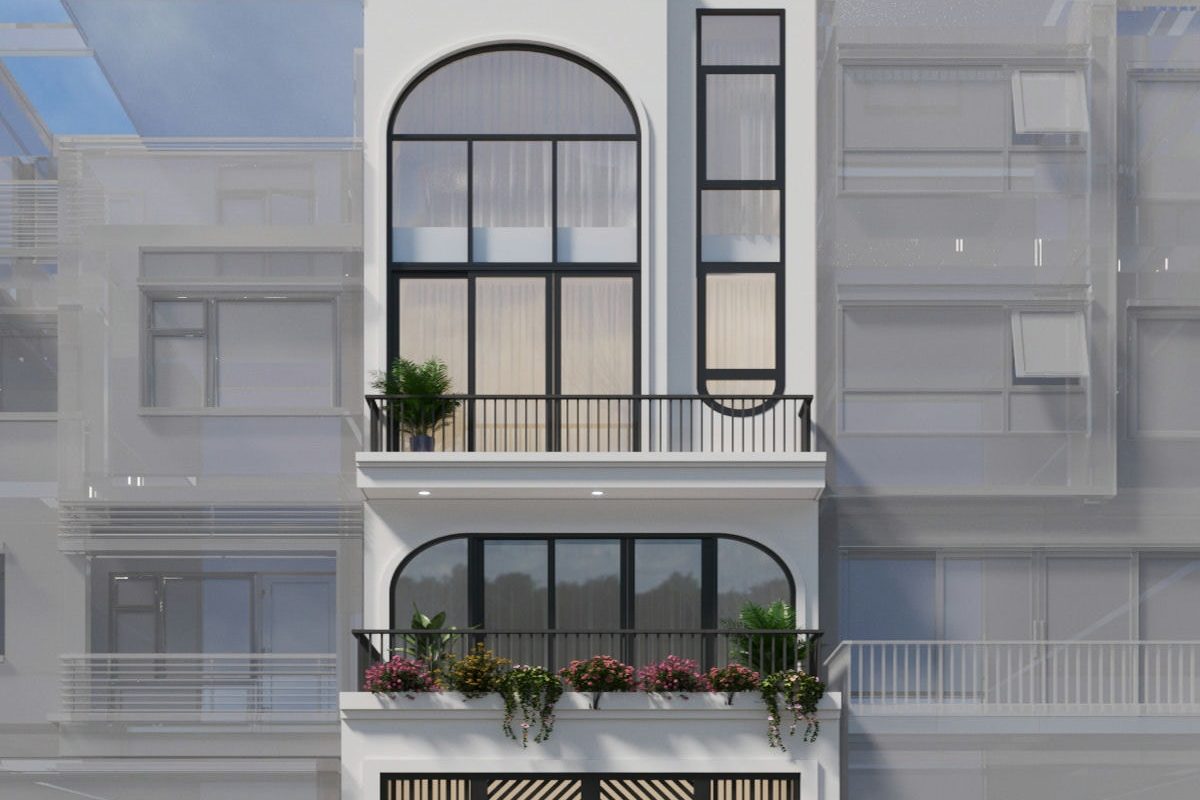 Thiết kế ngoại thất nhà phố Văn Phú – Anh Hồng Anh