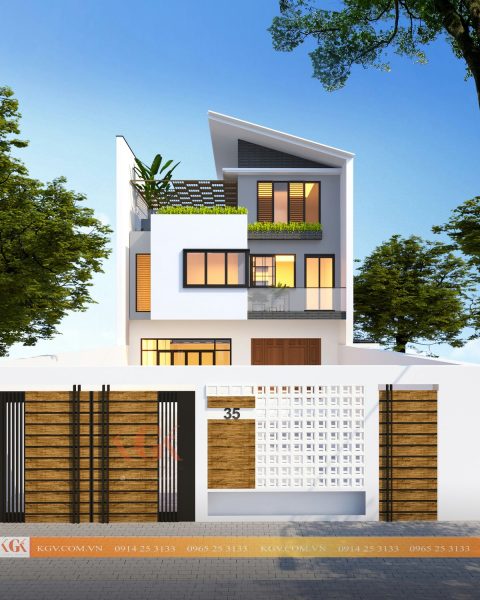 Thiết kế ngoại thất biệt thự Quảng Ninh – Bác Thân