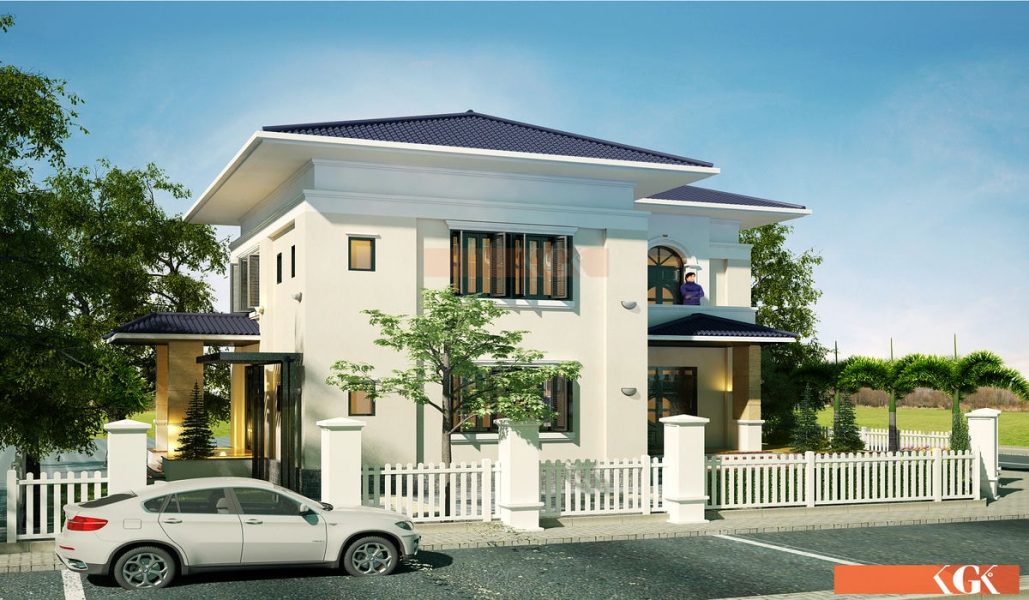 Thiết kế ngoại thất biệt thự Quốc Oai – Anh Hải