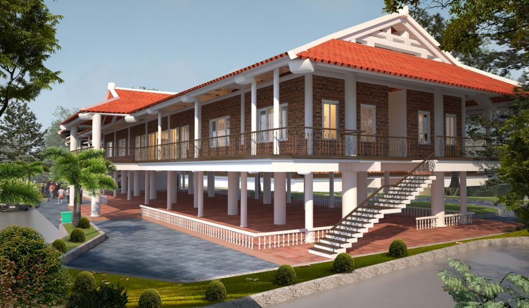 Thiết kế ngoại thất nhà sàn tại Hoà Bình