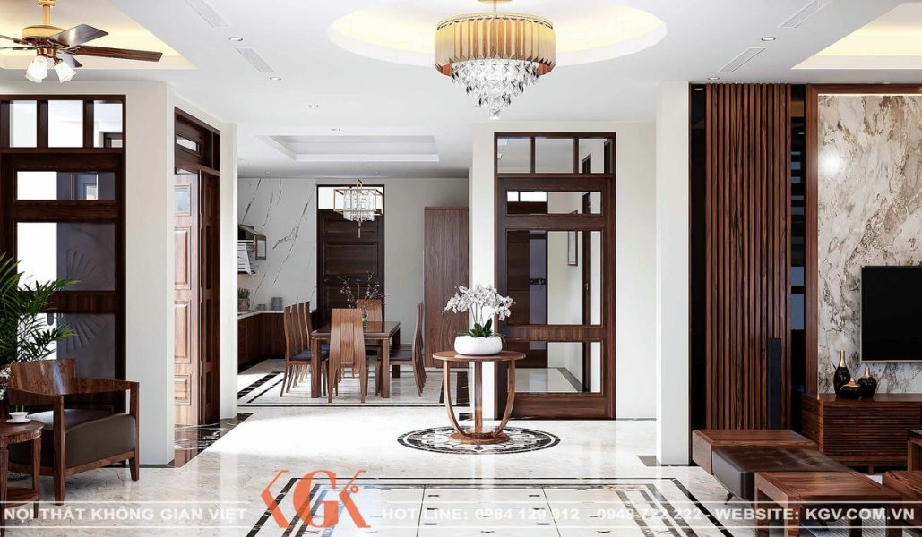 Thiết kế nội thất biệt thự gỗ tự nhiên Nam Định – Anh Vũ