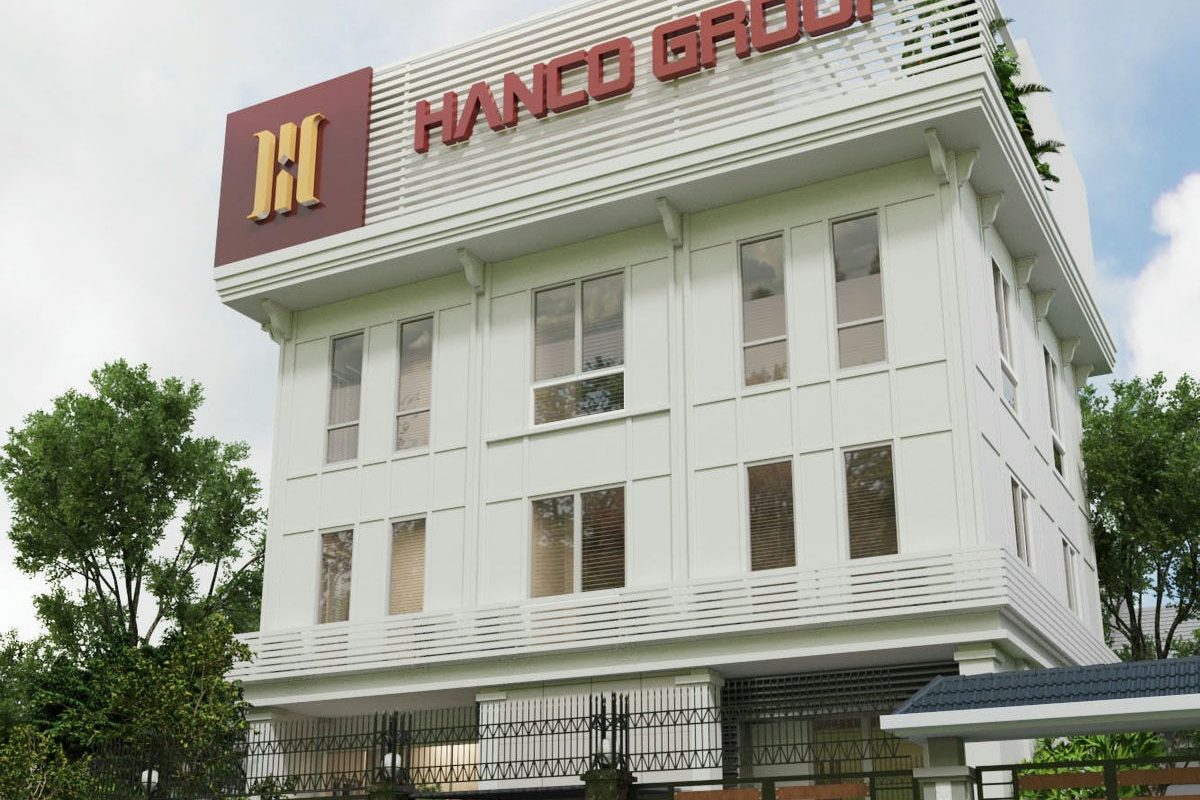 Thiết kế ngoại thất toà nhà văn phòng Hanco Long Biên