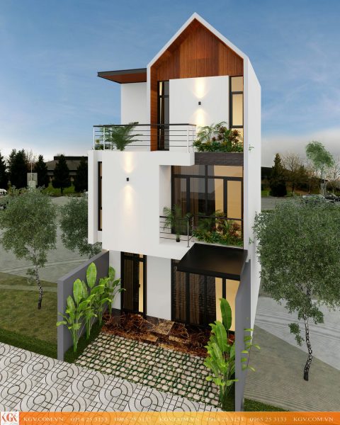 Thiết kế ngoại thất nhà lô phố Vĩnh Phúc – Anh Liêm