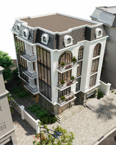 Thiết kế ngoại thất toà nhà văn phòng Thành Đạt