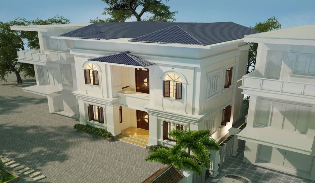 Thiết kế ngoại thất biệt thự Quốc Oai – Anh Tuấn