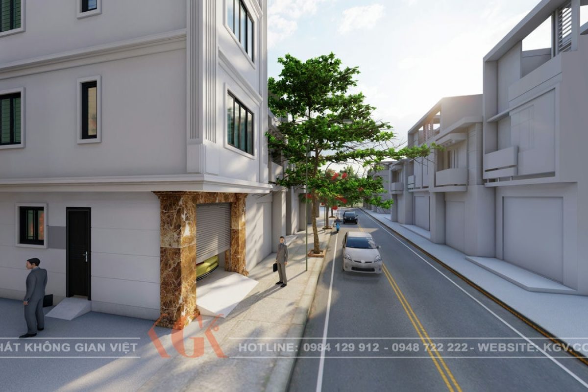 Thiết kế ngoại thất nhà lô phố Anh Lợi