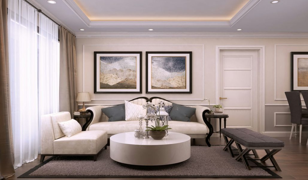Thiết kế nội thất chung cư Tân Cổ Điển Sunshine G1, G2